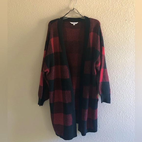 Time and True XXL Plaid Cardigan - Picture 1 of 3
